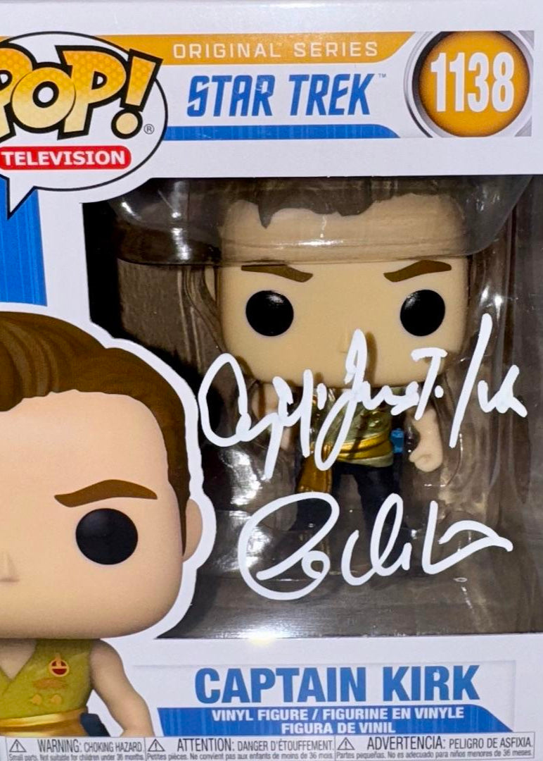 William Shatner Signed Funko Pop "Captain Kirk" (Star Trek) w/Inscription - SWAU